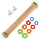 Rouleau à pâtisserie en bois avec 4 anneaux d'épaisseur – Image 4