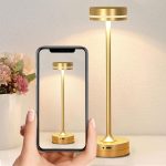 Veilleuse LED rechargeable tactile doré