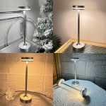 Veilleuse LED rechargeable tactile gris – Image 2