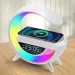 radio réveil RGB avec haut-parleur Bluetooth et chargeur sans fil