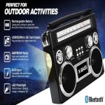 Radio portable XB-371C à 3 bandes avec Bluetooth et lampe de poche. – Image 5