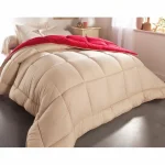 Couette Uni 2 places 220×240 Rouge Beige