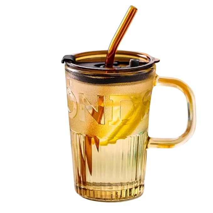 Tasse-verre-transaprent-cadeau-paille-anti-fuitvente-en-ligne-yallafid-tunisie-verre-marron-tabarka-sousse-jerba-1 Tasse en verre transparent 450 ml avec paille et couvercle - Image 3