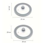 Couvercle Universel en Verre avec Bord en Silicone 3 Tailles GM – Image 4