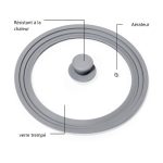 Couvercle Universel en Verre avec Bord en Silicone 3 Tailles PM – Image 3