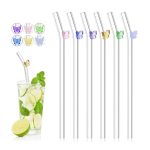 Pack de 6 pailles en verre borosilicate motif Papillon - Image 6