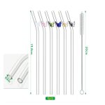 Pack de 6 pailles en verre borosilicate motif Papillon - Image 5