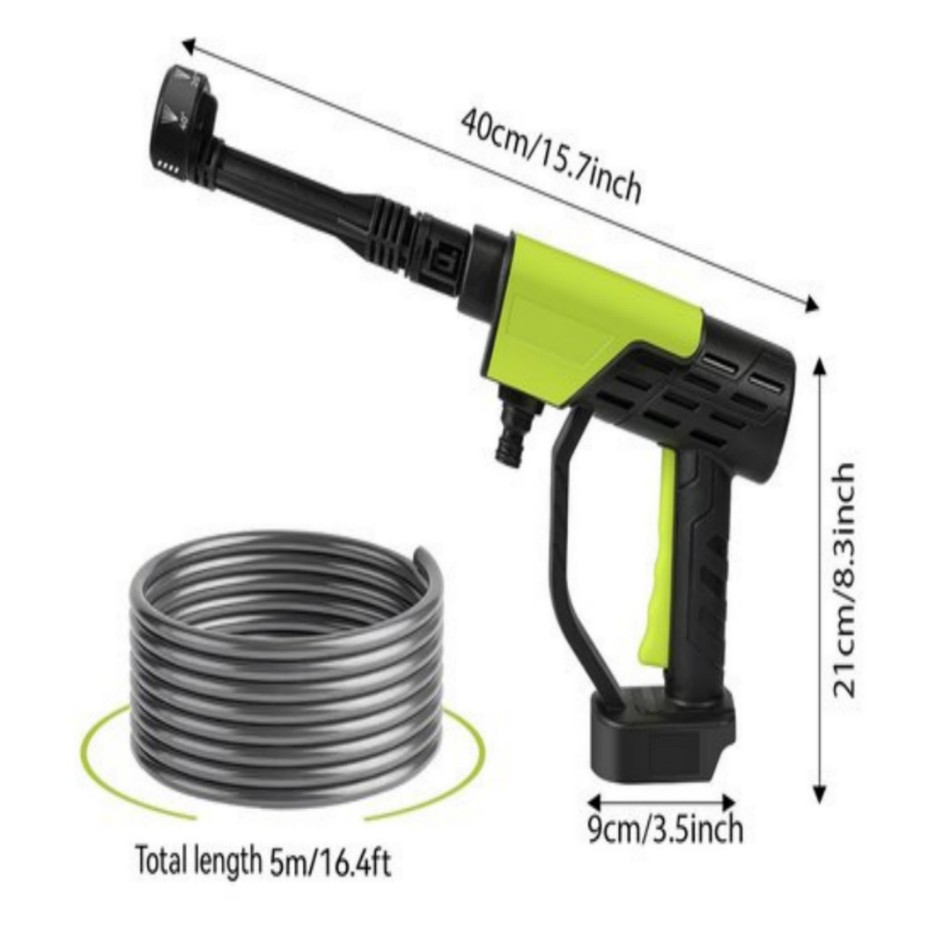 pistolet-netoyage-voiture-jardin-YALLAFID-sfax-tunis-bizerte-nabeul-sousse-jendouba-seliana-zagouan-kef-tabarka-jendouba-mahdia-tunisie Nettoyeur haute pression 30 bars avec 2batteries de 48 V - Image 6
