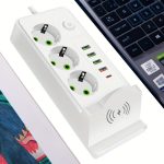 Multiprise avec 3 prises -1type C-4USB -2.1A 2m
