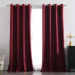 Rideau satin Rouge Bordeaux