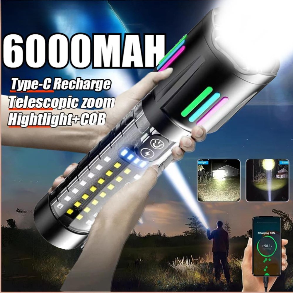 torche-lampe-poche-ultra-lumineuse-YALLAFID-promo-enligne-tunisie-haut-lum6 Lampes de poche rechargeables haute luminosité - Image 4