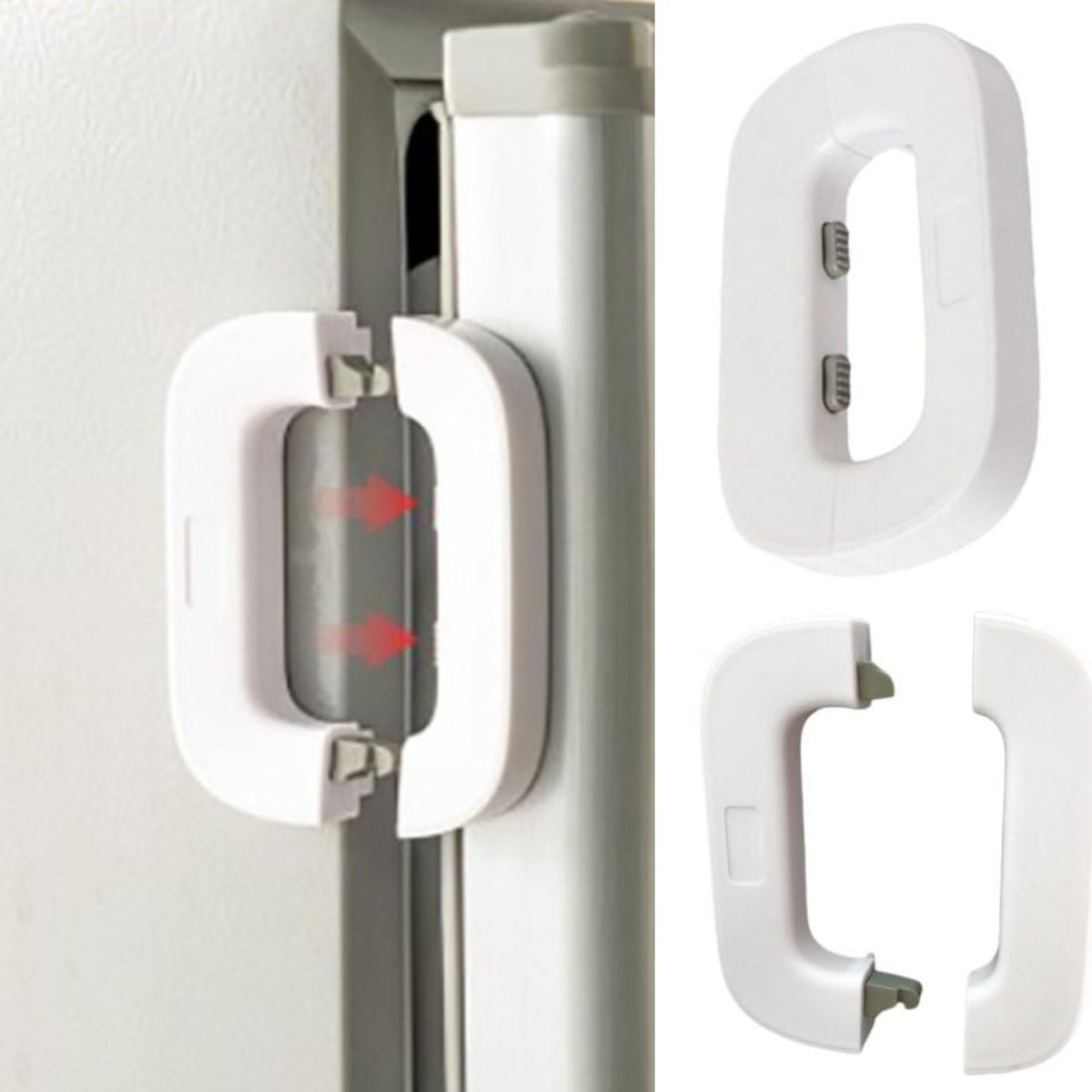 Lot de 2 serrures de verrouillage auto-adhésif pour réfrigérateur - Image 5