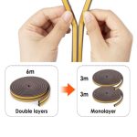 Pack de 2 Joints autocollants pour isolation de fenêtre et de porte Type D Marron – Image 6
