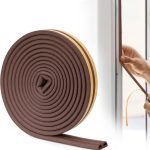 Joint autocollant pour isolation de fenêtre et de porte Type D marron