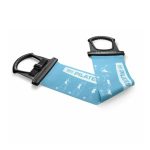 Bande de Pilates Body Sculpture bleue avec poignées.