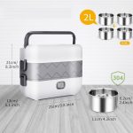 Boîte à lunch électrique à vapeur avec 4 bols – Image 6
