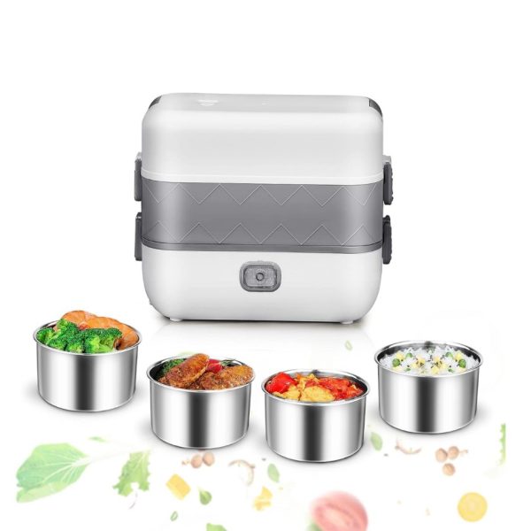 Boîte à lunch électrique à vapeur avec 4 bols