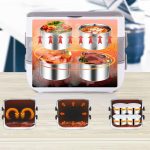 Boîte à lunch électrique à vapeur avec 4 bols – Image 4