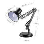 Lampe de table pliable avec socle -Noir – Image 3