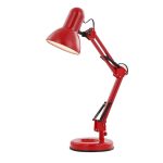 Lampe de table pliable avec socle -Rouge