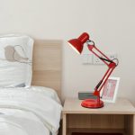Lampe de table pliable avec socle -Rouge – Image 4