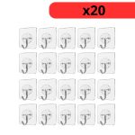Lot de 20 Crochets Transparent Auto-Adhésifs