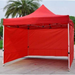 Tente Parasol 3m x 3m Rouge habillage intégral