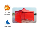 Tente Parasol 3m x 3m Rouge habillage intégral – Image 5
