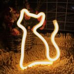 Lampe néon LED en forme de chat