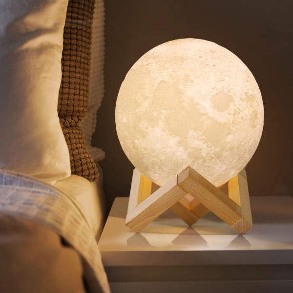 Veilleuse forme de lune 3D