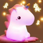Veilleuse licorne tactile en silicone avec éclairage LED – Image 5