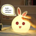 Veilleuse Lapin tactile en silicone avec éclairage LED – Image 4