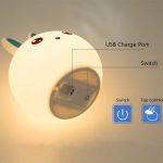 Veilleuse Lapin tactile en silicone avec éclairage LED – Image 2