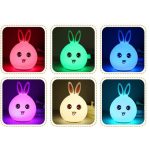 Veilleuse Lapin tactile en silicone avec éclairage LED – Image 5