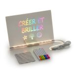 Tableau Lumineux à LED avec Feutres Effaçables