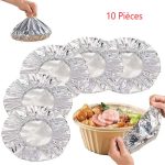 10 Couvercles de Plat Isolant en Film Aluminium.