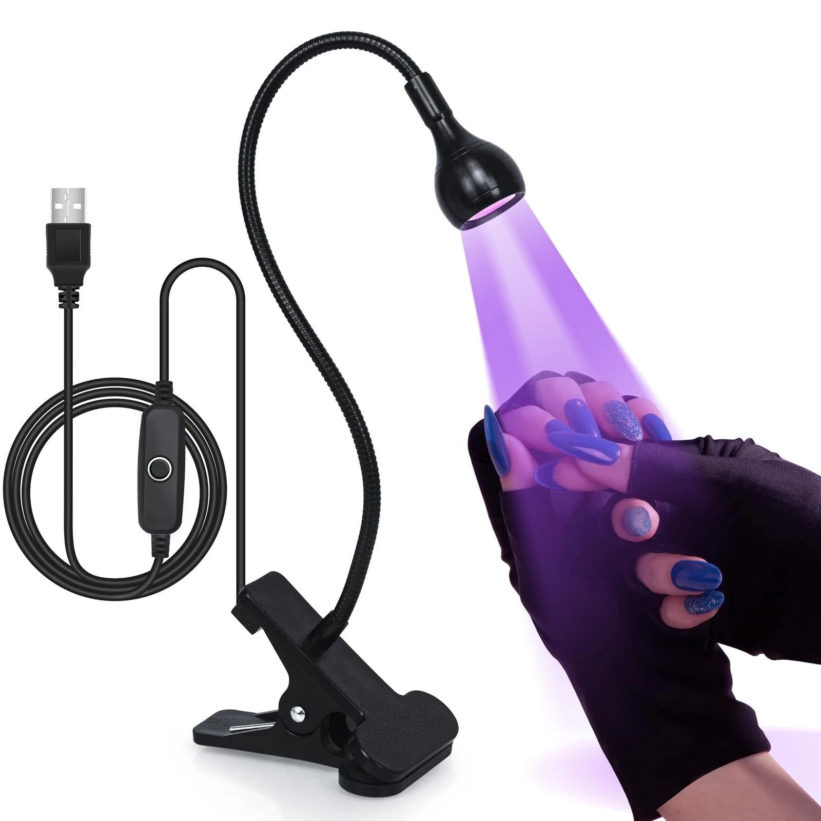 Lampe-UV-Sèche-Ongles-Colles-en-gel-UV-lumière-yallafid-- Lampe UV Sèche Ongles – Image 1