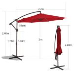 Parasol de terrasse déporté avec manivelle – Image 4