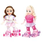 Poupée patineuse avec patins à roulettes