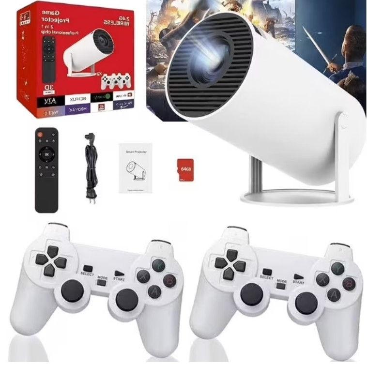 Projecteur-jeu -Y300-G1-pro-jouer-tunisie-vente-yalafid-play-6 Projecteur de Jeu Smart 2en1 Ultra HD avec 2 manettes sans fil – Image 1