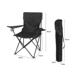 Chaise de camping pliante avec porte-gobelet – Image 3