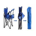 Chaise de camping pliante avec porte-gobelet – Image 11