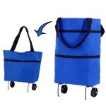 Chariot de Course et Sac Pliable 2-en-1