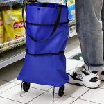 Chariot de Course et Sac Pliable 2-en-1 – Image 2