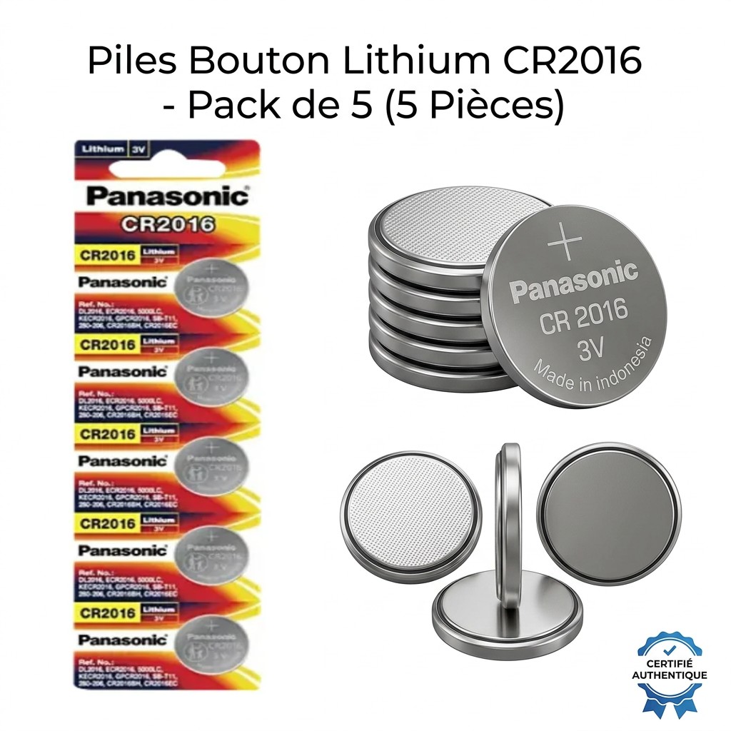 lot-de-5-piles-au-lithium-3-v-panasonic-cr2016-yallafid-tunisie- CR2016 lot 5 piles au lithium 3 V Panasonic – Image 1