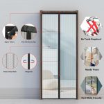 Rideau moustiquaire magnétique pour porte 210 * 100 cm – Image 6