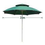 Parasol grand modèle double toit forme rond 3 m – Image 2
