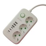 Rallonge Multiprise avec 3 USB, 3 Prises,3 type C