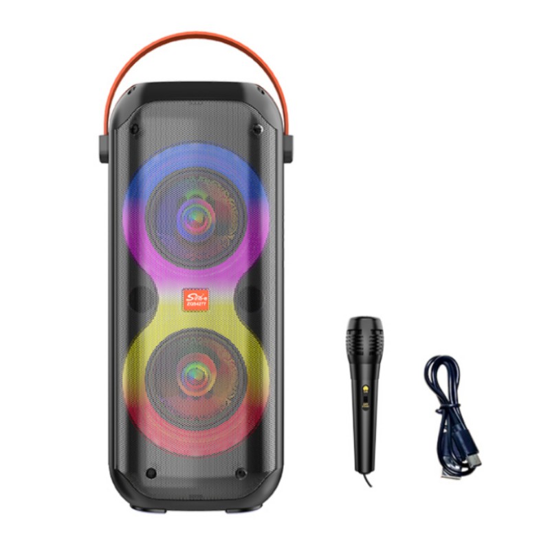Baffle-multi-media-tunisie-promotion-speaker-yallafid-7 Baffle Bluetooth Portable Sing-E ZQS4277 avec Jeu de Lumière LED et Microphone – Image 1