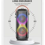 Baffle Bluetooth Portable Sing-E ZQS4277 avec Jeu de Lumière LED  et Microphone – Image 5